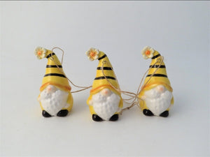 Ceramic Bee Gonk - Spring/Easter hanging decoration