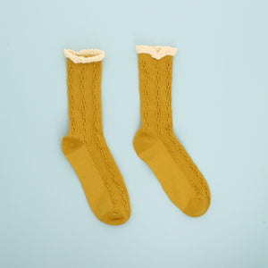 Millie Mae Emilia Ochre Ladies  socks size 4-7
