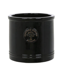 Load image into Gallery viewer, Heritage Cylinder outdoor glazed ceramic planter - Black *COLLECTION ONLY*