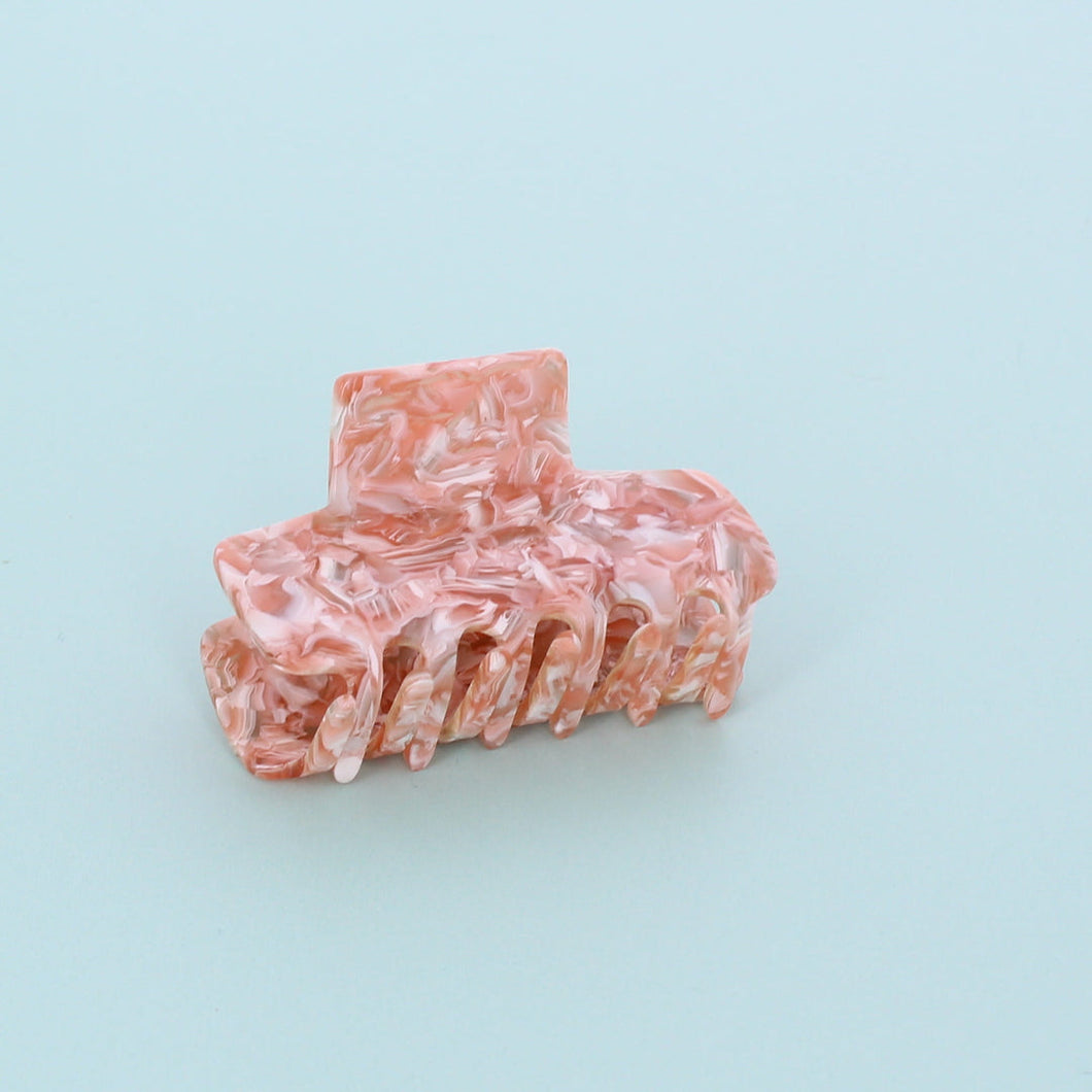 Millie Mae Milky Marble claw hair clip - pink